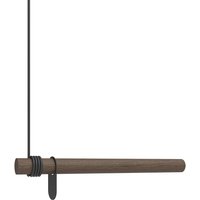 LindDNA - Wall Swing Wandgarderobe 50 cm, Eiche geräuchert / Leder schwarz von LindDNA