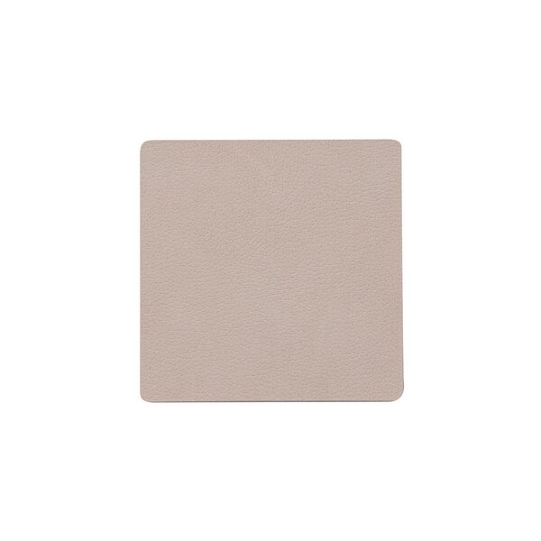 LindDNA rechteckiger Glasuntersetzer - Glass Mat Square - aus recyceltem Leder - 10x10cm von LindDNA