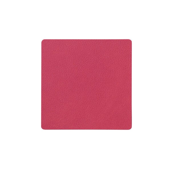 LindDNA rechteckiger Glasuntersetzer - Glass Mat Square - aus recyceltem Leder - 10x10cm von LindDNA