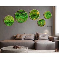 Grüne Wand - Metall Gerahmt Moos Kunst, Hängender Garten, Konserviertes Keine Pflege, Wanddekor Für Zuhause von LindaPlantArt