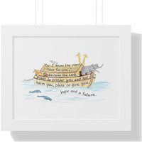 Noahs Arche Bibel Vers Kunstdruck Jeremia 29 Schrift von LindaRobbsArt