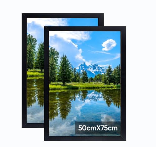 50x75cm Bilderrahmen, Rahmen aus holz,Frame 50x75cm 2er set,MDF-Rahmen Wand Bilderrahmen Moderner Fotorahmen,Schwarz,Perfekt zum Verschenken 50x75cm Bilderrahmen, Rahmen aus holz,Frame 50x75cm 2er set,MDF-Rahmen Wand Bilderrahmen Moderner Fotorahmen,Schwarz,Perfekt zum Verschenken von Lindahandel