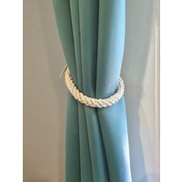 Große Macrame Vorhang Raffhalter Handgemachtes Seil Aus 100% Baumwolle | 2Er Set von LindasCraftStudio