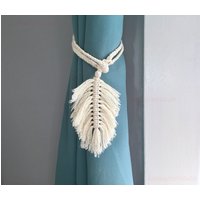 Makramee Feder Vorhang Raffhalter Boho Kinderzimmer Dekor von LindasCraftStudio