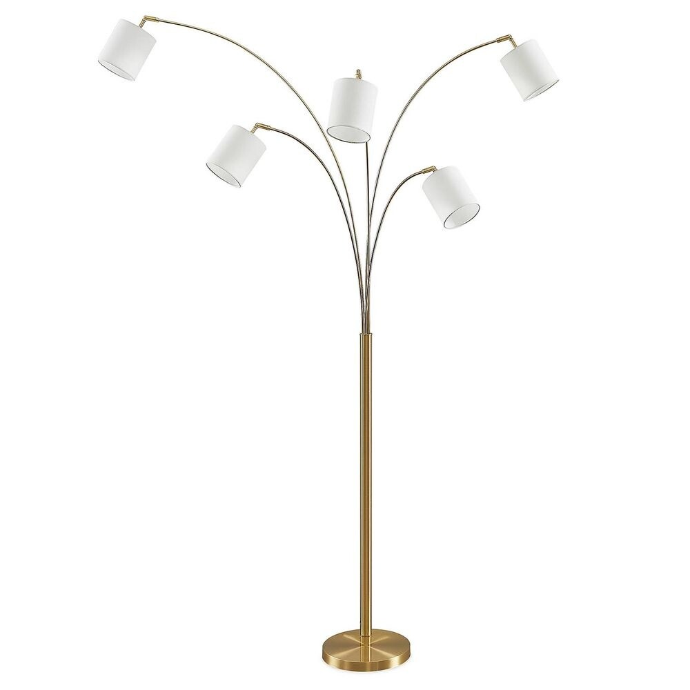 Lindby - Abiram Stehleuchte Brass/White von Lindby