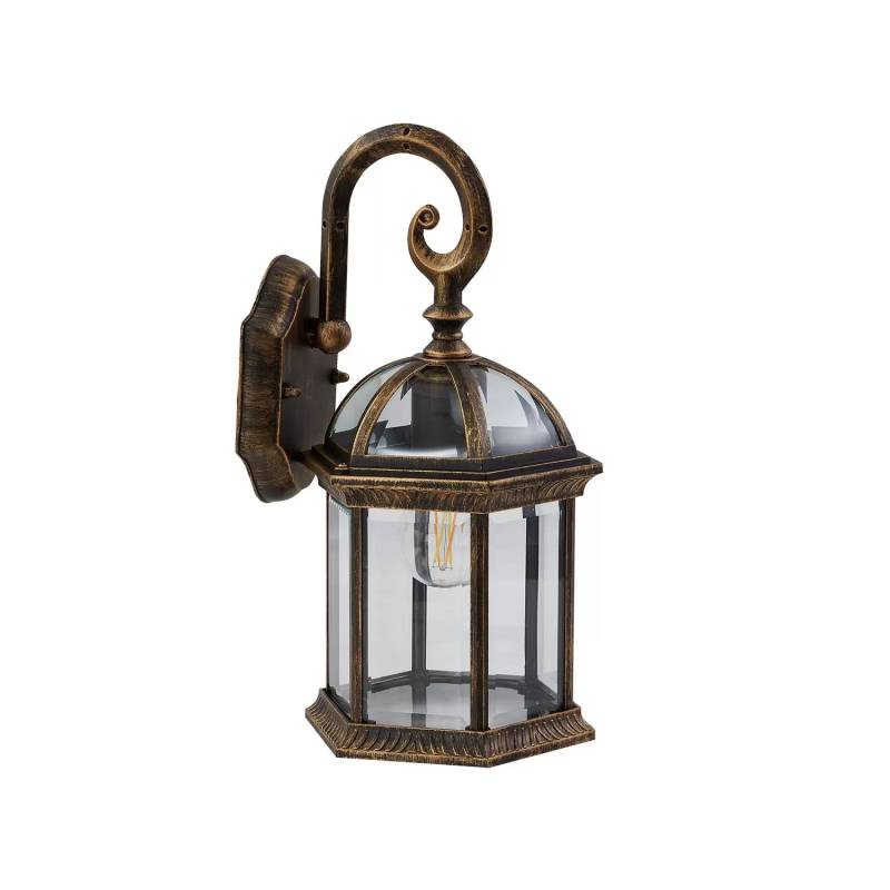 B-Ware Lindby Außenwandleuchte Adelisa Gold Antik Alu Höhe 39cm Wandlampe Lampe Leuchte von Lindby