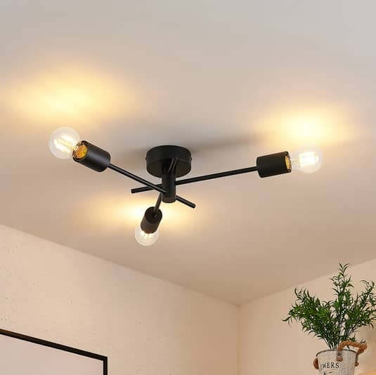 B-Ware Lindby Cerros Deckenlampe Deckenleuchte Lampe Leuchte Dreiflammig Schwarz Ip20 B-Ware Lindby Cerros Deckenlampe Deckenleuchte Lampe Leuchte Dreiflammig Schwarz Ip20 von Lindby