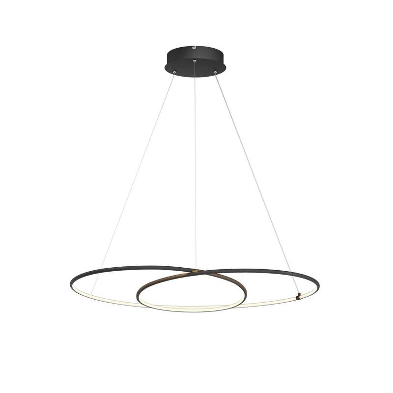 B-Ware Lindby Lucy Led Hängeleuchte Hängeleuchte Deckenlampe Lampe 37 W ø 90cm Schwarz von Lindby