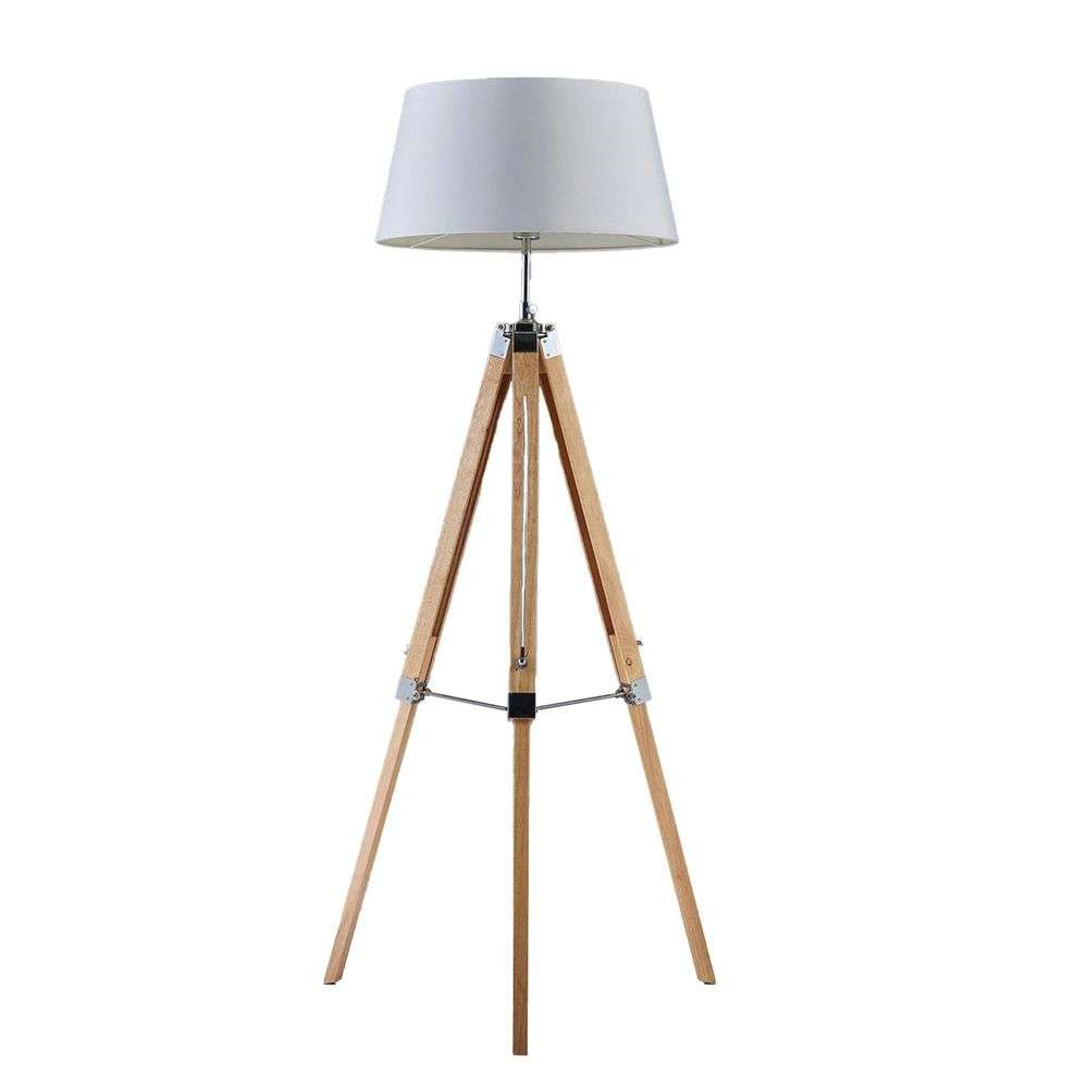 Lindby - Katie Stehleuchte White/Wood von Lindby