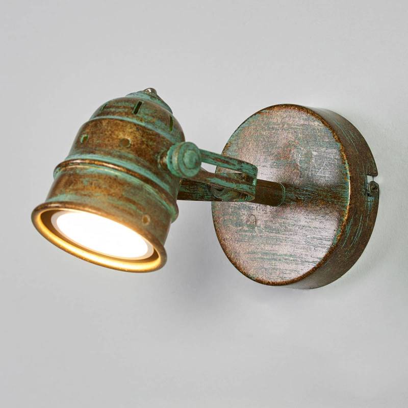 Lindby Wandstrahler Leonor, grün, Metall, 1-flg., 9,5 cm von LINDBY