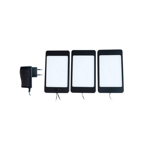 Lindby 3er Set LED Unterschrankleuchten (Unterbauleuchte) Svela dimmbar (Modern) in Schwarz (3 flammig,) - Unterbauleuchten Küchenleuchte von Lindby