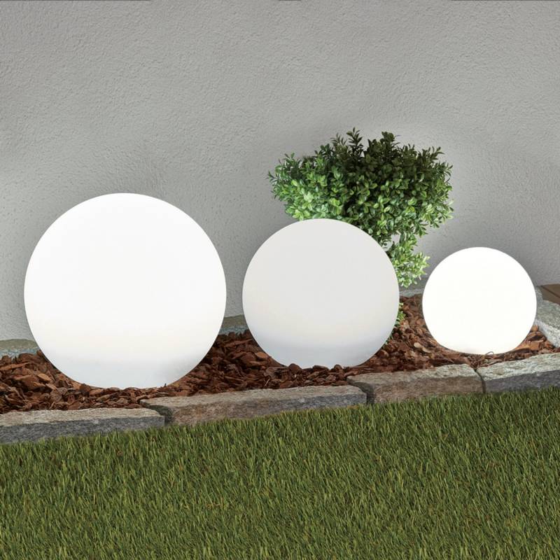 Lindby 3er Set Led Solarlampen Solarleuchten Gartenlampe Leuchte Lago Kugeln B-Ware von Lindby