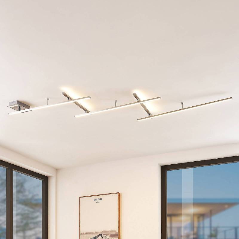 Lindby Acia LED-Deckenleuchte, nickel von LINDBY