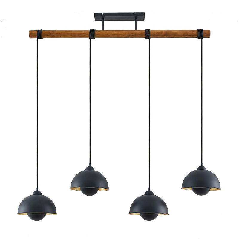 Lindby Bamila Hängeleuchte Hängeleuchte Lampe Leuchte Metall Holz 4 Flammig 987 B-Ware von Lindby