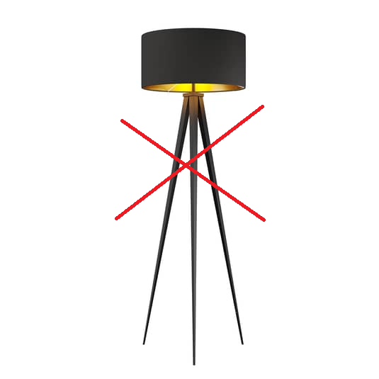 Lindby Benik Tripod Stehlampe Deko Standleuchte Stofflampe E27 Siehe Text/Foto B-Ware von Lindby