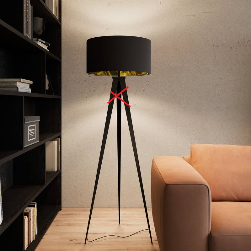 Lindby Benik Tripod Stehlampe Standleuchte Wohnzimmerlampe Siehe Text/Foto B-Ware von Lindby