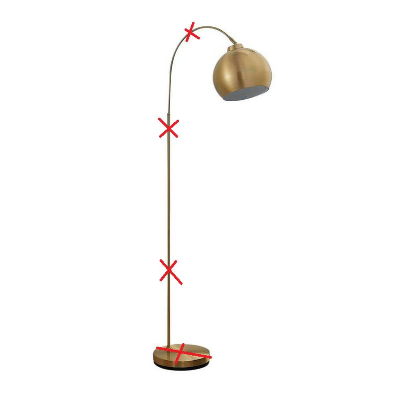 Lindby Bogenstehlampe Moisia Stehlampe Stehleuchte Lampe Leuchte Siehe Text/Foto B-Ware von Lindby