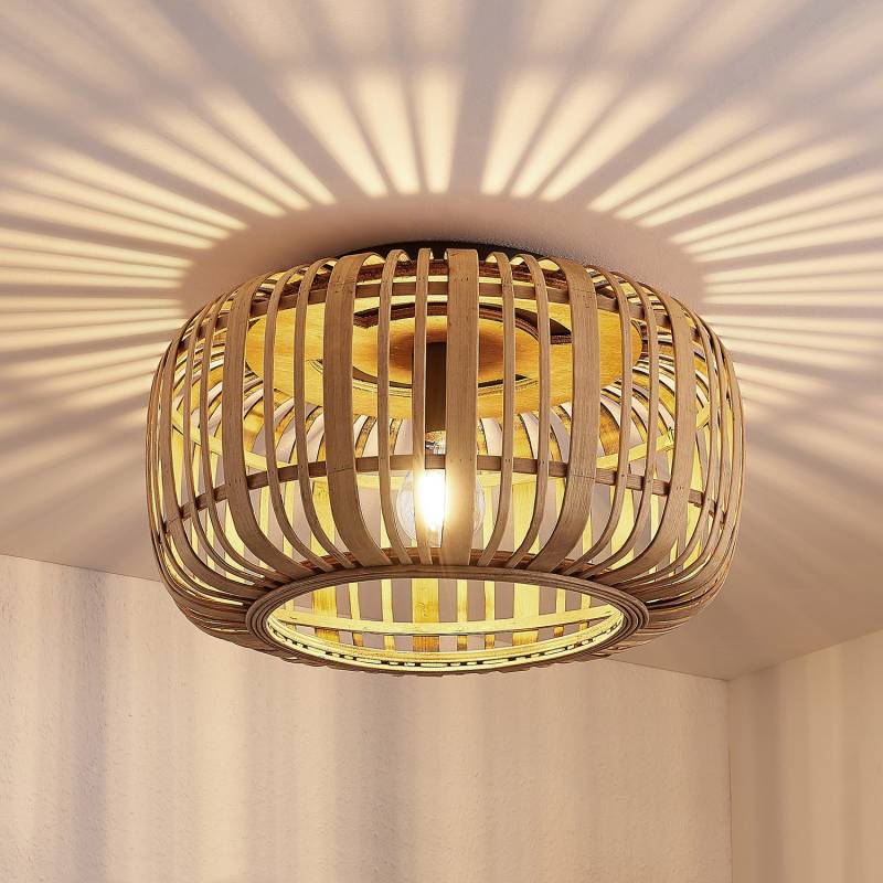 Lindby Canyana Deckenlampe Deckenleuchte Lampe Leuchte Aus Rattanschirm Natur    B-Ware von Lindby