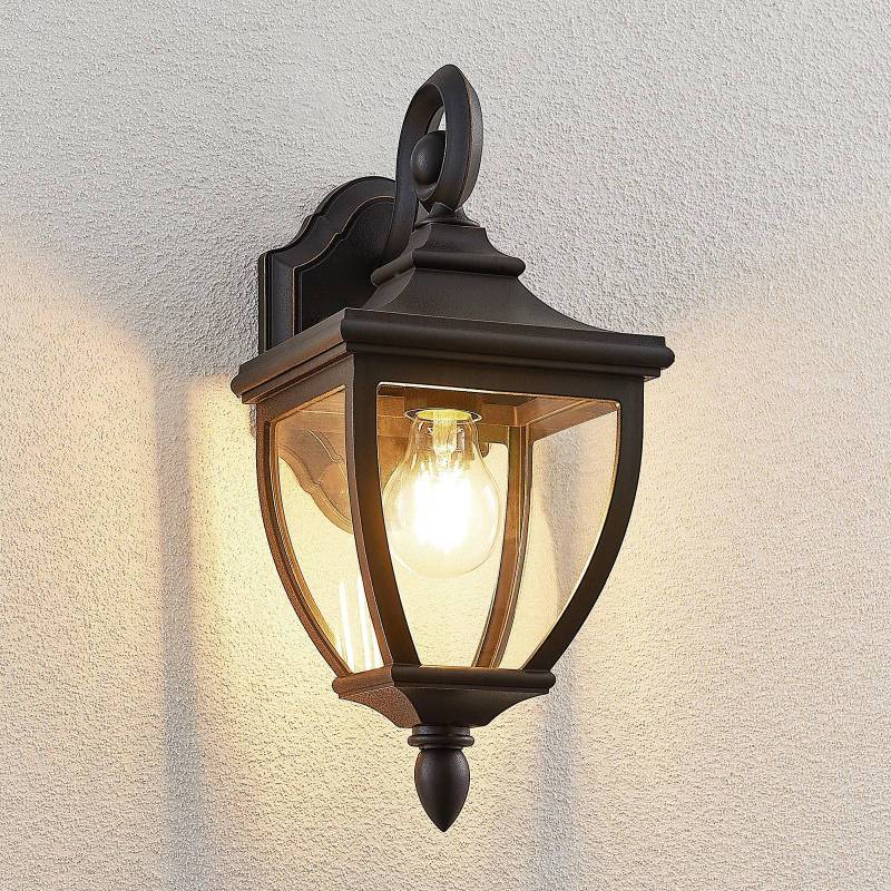 Lindby Außenwandlampe Cerys, schwarz, Plastik, Höhe 37cm von LINDBY