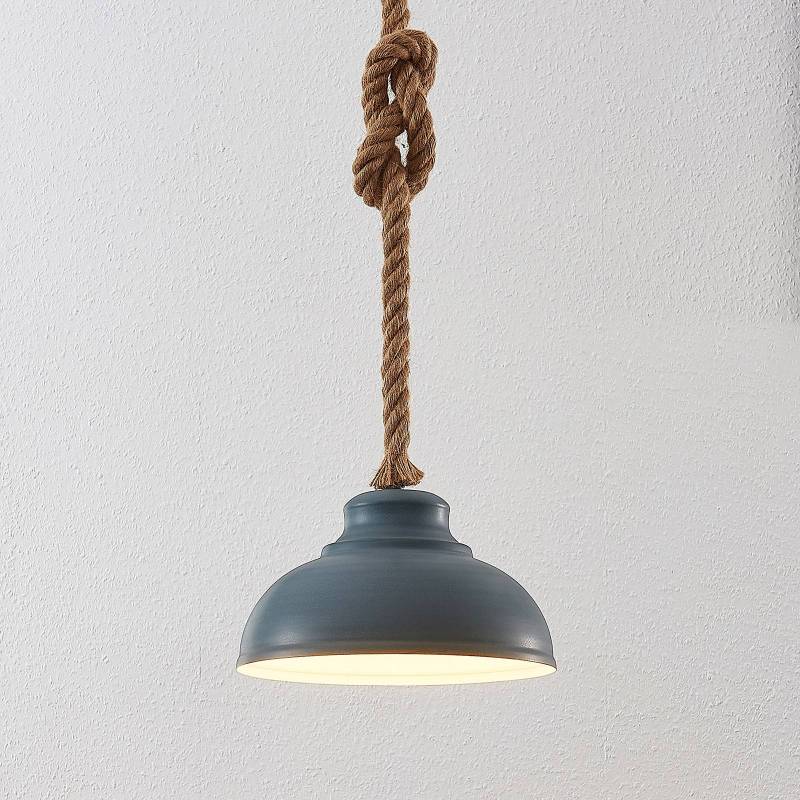 Lindby Hängeleuchte Chaby, Ø 29 cm, einflammig, Metall, Seil von LINDBY