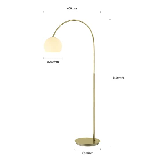 Lindby Cynthia Bogenstehlampe Stehlampe Stehleuchte Lampe E27 Glas Siehe Text B-Ware von Lindby