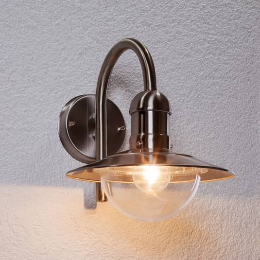 Lindby Damion Außenwandleuchte Außenlampe Lampe Wandleuchte Edelstahl E27 1 Flmg B-Ware von Lindby