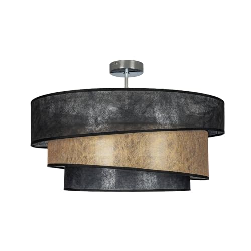 Lindby Deckenlampe 'Ayvira' (Modern) in Schwarz aus Metall u.a. für Wohnzimmer & Esszimmer (3 flammig, E27) - Textil Deckenleuchte, Lampe, Wohnzimmerlampe von Lindby