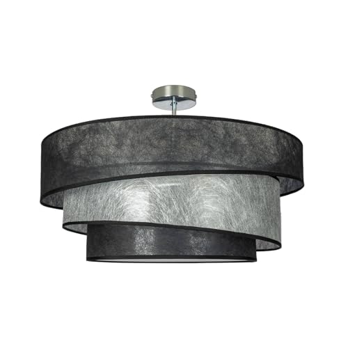 Lindby Deckenlampe 'Ayvira' (Modern) in Schwarz aus Metall u.a. für Wohnzimmer & Esszimmer (3 flammig, E27) - Textil Deckenleuchte, Lampe, Wohnzimmerlampe von Lindby