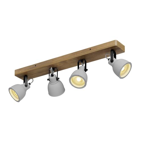 Lindby Deckenlampe Beton Kiefernholz, Deckenstrahler drehbar schwenkbar Spotbalken 4x GU10 ohne Leuchtmittel Strahler Spot Deckenleuchte Küche Lindby Deckenlampe Beton Kiefernholz, Deckenstrahler drehbar schwenkbar Spotbalken 4x GU10 ohne Leuchtmittel Strahler Spot Deckenleuchte Küche von Lindby