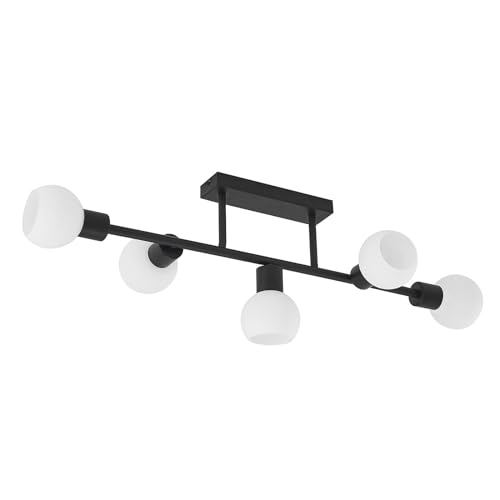 Lindby Deckenlampe Biscala (Modern) in Schwarz aus Metall (5 flammig, E14) - Deckenleuchte Lampe Wohnzimmerleuchte von Lindby