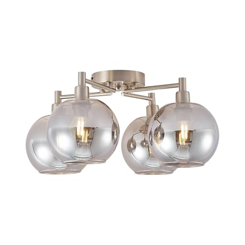 Lindby Deckenlampe 'Brendan' (Modern) in Alu aus Metall u.a. für Wohnzimmer & Esszimmer (4 flammig, E14) - Deckenleuchte, Lampe, Wohnzimmerlampe von Lindby
