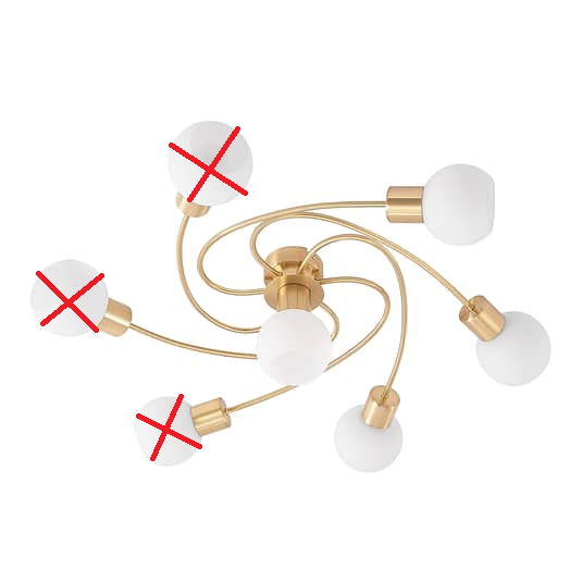 Lindby Deckenlampe Ciala Wohnzimmerleuchte Deckenlampe E14 Glas Siehe Text/Foto B-Ware von Lindby