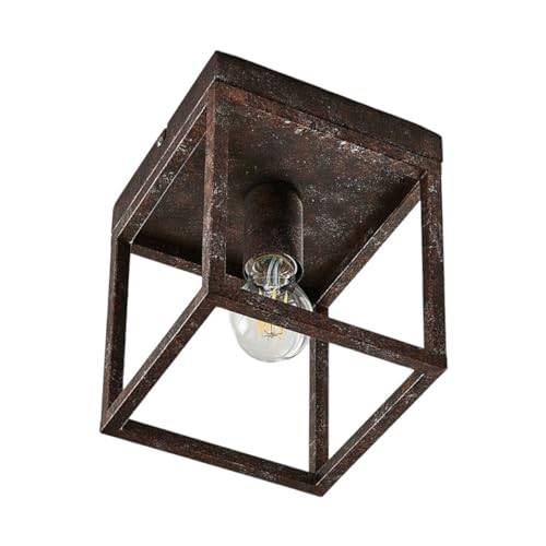 Lindby Deckenlampe 'Emin' (Landhaus, Vintage, Rustikal) in Braun aus Metall u.a. für Wohnzimmer & Esszimmer (1 flammig, E27) - Deckenleuchte, Lampe, Wohnzimmerlampe von Lindby