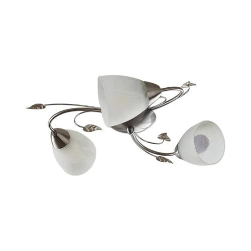 Lindby Deckenlampe Florentiner Stil, Glas Metall Deckenleuchte 3x E14 max. 8W ohne Leuchtmittel Deckenstrahler Strahler Flur Lampe Wohnzimmer Lindby Deckenlampe Florentiner Stil, Glas Metall Deckenleuchte 3x E14 max. 8W ohne Leuchtmittel Deckenstrahler Strahler Flur Lampe Wohnzimmer von Lindby
