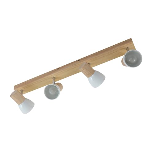 Lindby Deckenlampe Holz Metall, Deckenstrahler drehbar und schwenkbar, Deckenleuchte 3x E14 max. 40W, ohne Leuchtmittel, Lampe Wohnzimmer, Küchenlampe von Lindby