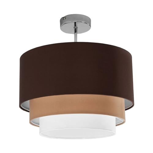 Lindby Deckenlampe 'Jayda' (Modern) in Braun aus Textil u.a. für Wohnzimmer & Esszimmer (1 flammig, E27) - Deckenleuchte, Lampe, Wohnzimmerlampe von Lindby