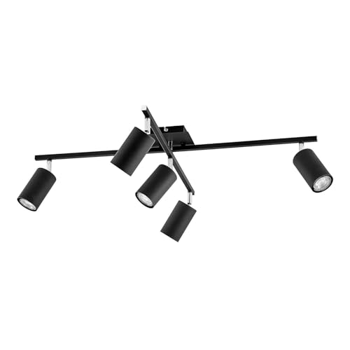 Lindby Deckenlampe 'Joffrey' (Modern) in Schwarz aus Aluminium u.a. für Wohnzimmer & Esszimmer (5 flammig, GU10) - Deckenleuchte, Lampe, Wohnzimmerlampe von Lindby