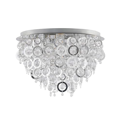 Lindby Deckenlampe 'Kisana' (Modern) in Chrom aus Metall u.a. für Wohnzimmer & Esszimmer (5 flammig, E14) - Deckenleuchte, Lampe, Wohnzimmerlampe von Lindby