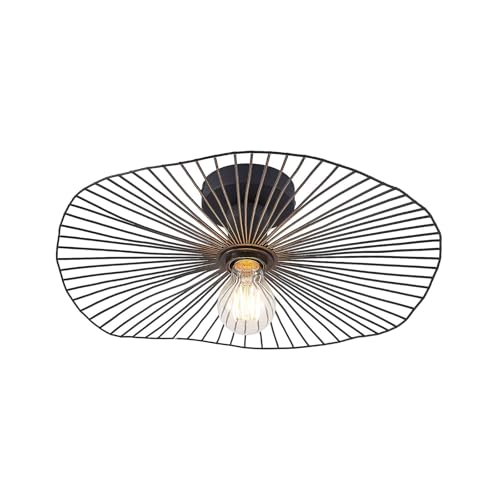 Lindby Deckenlampe 'Ruota' (Retro, Vintage, Antik) in Schwarz aus Metall u.a. für Wohnzimmer & Esszimmer (1 flammig, E27) - Deckenleuchte, Lampe, Wohnzimmerlampe von Lindby