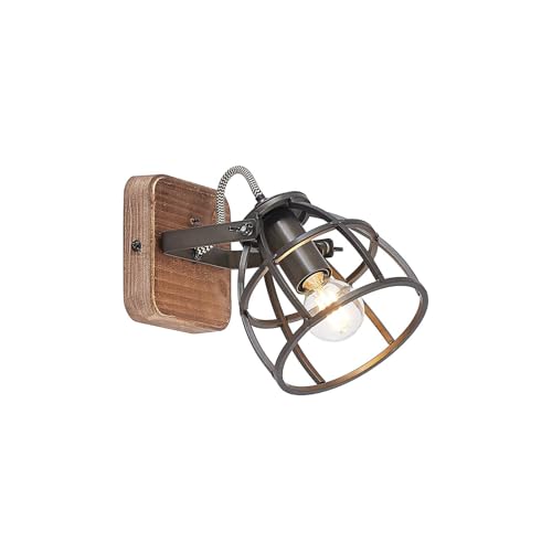 Lindby Deckenlampe 'Rutger' (Retro, Vintage, Antik) aus Holz u.a. für Wohnzimmer & Esszimmer (1 flammig, E14) - Deckenleuchte, Lampe, Wohnzimmerlampe von Lindby