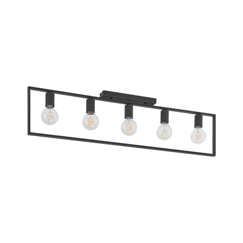 Lindby Deckenlampe 'Sherwin' (Modern) in Schwarz aus Metall u.a. für Wohnzimmer & Esszimmer (5 flammig, E27) - Deckenleuchte, Lampe, Wohnzimmerlampe von Lindby