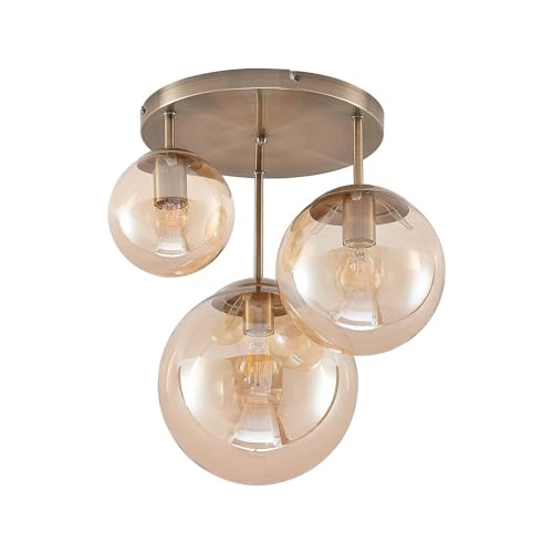 Lindby Deckenlampe 'Teeja' (Modern) in Creme aus Glas u.a. für Wohnzimmer & Esszimmer (3 flammig, E27) - Deckenleuchte, Lampe, Wohnzimmerlampe von Lindby