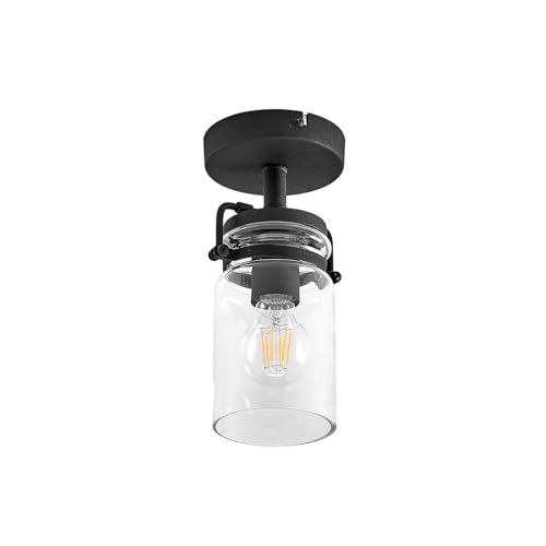 Lindby Deckenlampe 'Vintus' (Retro, Vintage, Antik) in Schwarz aus Metall u.a. für Wohnzimmer & Esszimmer (1 flammig, E27) - Deckenleuchte, Lampe, Wohnzimmerlampe von Lindby