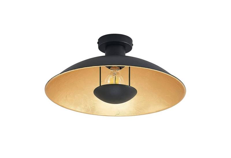 Lindby Deckenleuchte Narisara, dimmbar, Leuchtmittel nicht inklusive, Modern, Eisen, Schwarz, gold, 1 flammig, E27, Deckenleuchte, Lampe von Lindby