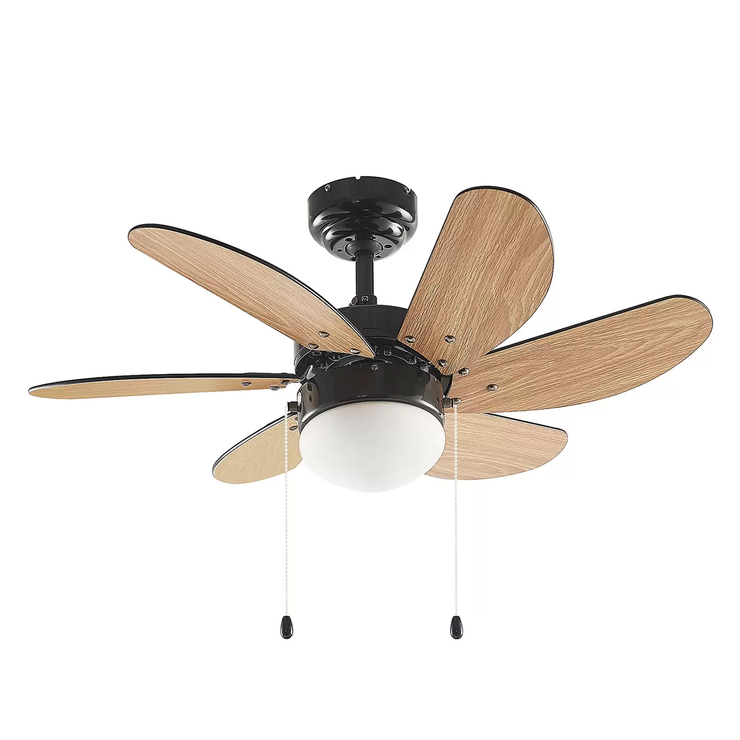 Lindby Deckenventilator Mit Licht Minja Schwarz Leise 78 Cm Ventilator Lampe Led B-Ware von Lindby