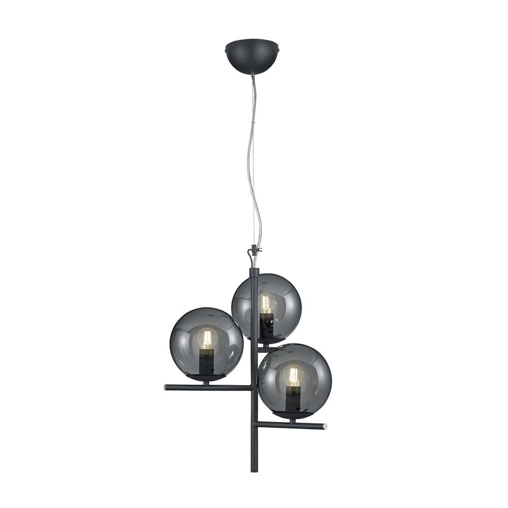 Lindby - Denva 3 Pendelleuchte Anthracite/Smoke Lindby von Lindby