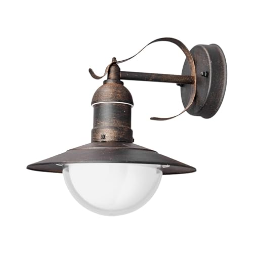Lindby Edelstahl LED Wandlampe aussen Antik Look, Wandleuchte außen Außenleuchte IP44 Außenlampe Außenwandleuchte Gartenlampe Aussenleuchte von Lindby