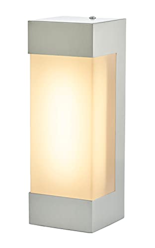 Lindby Edelstahl Wandlampe aussen, Wandleuchte außen spritzwassergeschützt IP44, 1x 6,5W LED, Außenleuchte, Aussenwandleuchte von Lindby