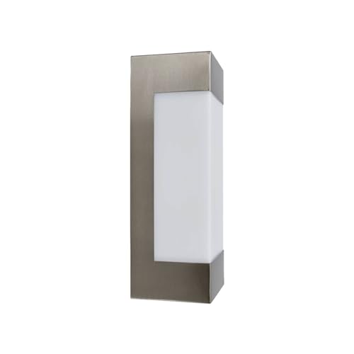 Lindby Edelstahl Wandlampe aussen, Wandleuchte außen spritzwassergeschützt IP44 1x 6,5W LED Außenleuchte Aussenwandleuchte von Lindby