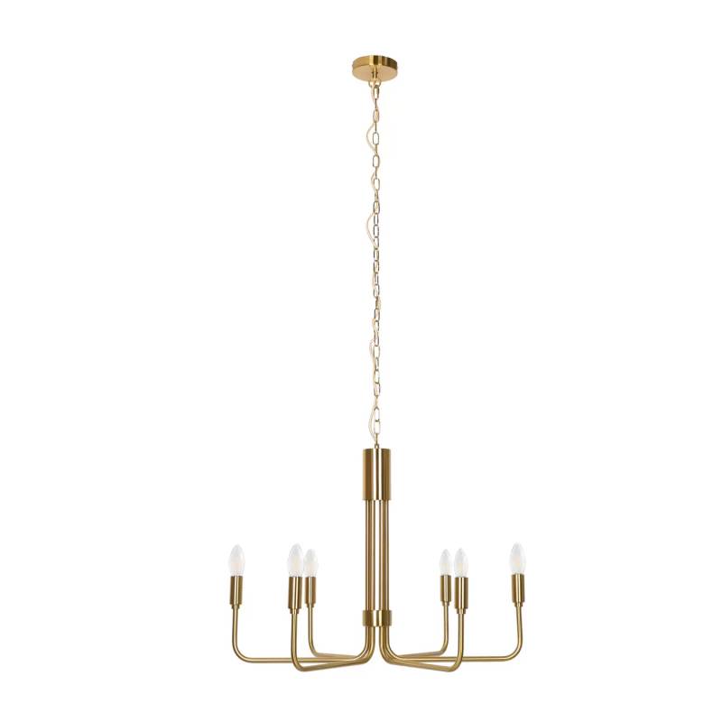 Lindby Elanova Kronleuchter Sechsflammig Pendelleuchte Lampe Messing Spot E14 B-Ware von Lindby